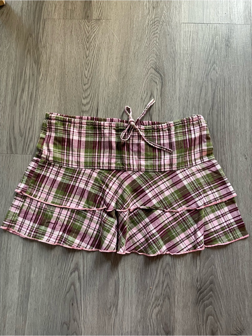 Vtg Y2K plaid Roxy mini skirt